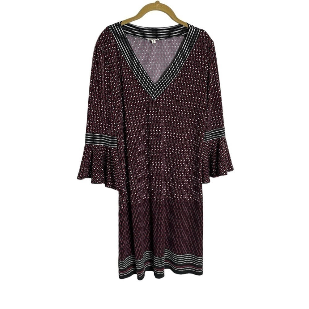 Max Studio Geometric Jersey Dress Small
